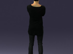 man in black dress 0352 3d print ready Modello di stampa 3D