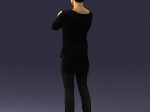 man in black dress 0352 3d print ready Modello di stampa 3D