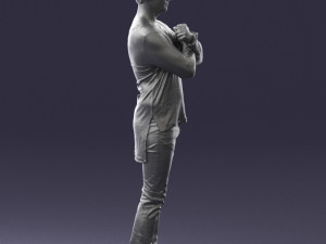 man in black dress 0352 3d print ready Modello di stampa 3D