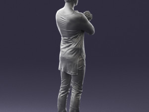 man in black dress 0352 3d print ready Modello di stampa 3D