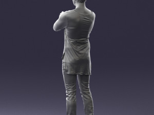 man in black dress 0352 3d print ready Modello di stampa 3D