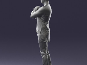 man in black dress 0352 3d print ready Modello di stampa 3D