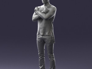 man in black dress 0352 3d print ready Modello di stampa 3D