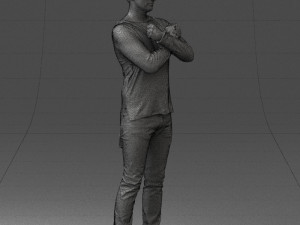 man in black dress 0352 3d print ready Modello di stampa 3D