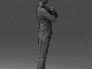 man in black dress 0352 3d print ready Modello di stampa 3D