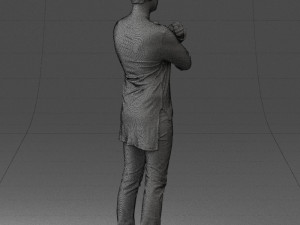 man in black dress 0352 3d print ready Modello di stampa 3D