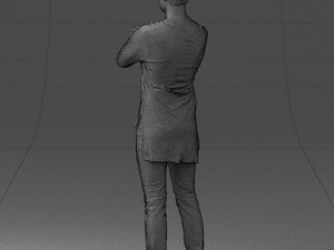 man in black dress 0352 3d print ready Modello di stampa 3D