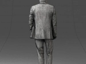 old man in grey jacket 0351 3D Model