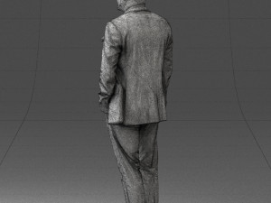 old man in grey jacket 0351 3d print ready Modelo de impresión 3D