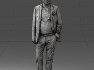old man in grey jacket 0351 3d print ready Modelo de impresión 3D