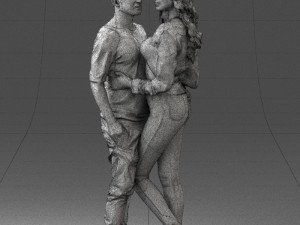 hugging young couple 0359 3d print ready 3D-Druckmodell