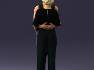 hugging couple in black dress 0354 3d print ready Modèles 3D en vedette