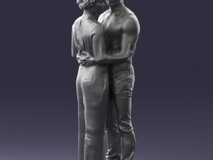 hugging couple in black dress 0354 3d print ready Modèles 3D en vedette
