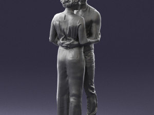 hugging couple in black dress 0354 3d print ready Modèles 3D en vedette