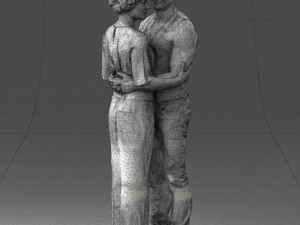 hugging couple in black dress 0354 3d print ready Modèles 3D en vedette