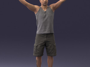 000120 Man with Arms Raised 0225 Model 3D