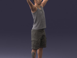 000120 Man with Arms Raised 0225 Model 3D