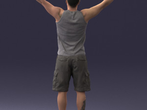 000120 Man with Arms Raised 0225 Model 3D
