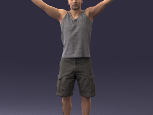 000120 Man with Arms Raised 0225 Model 3D