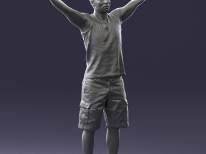 000120 Man with Arms Raised 0225 Model 3D