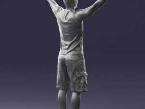 000120 Man with Arms Raised 0225 Model 3D