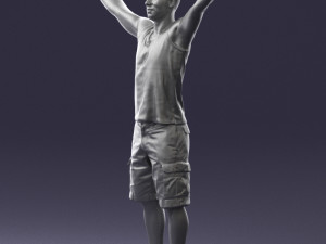 000120 Man with Arms Raised 0225 Model 3D