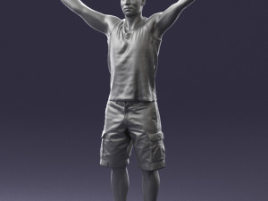 000120 Man with Arms Raised 0225 Model 3D