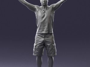 000120 Man with Arms Raised 0225 Model 3D
