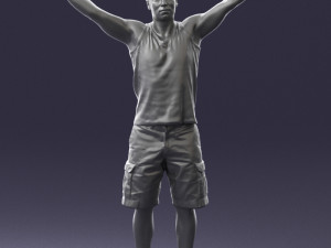 000120 Man with Arms Raised 0225 Model 3D
