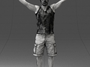 000120 Man with Arms Raised 0225 Model 3D