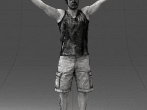 000120 Man with Arms Raised 0225 Model 3D