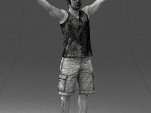 000120 Man with Arms Raised 0225 Model 3D