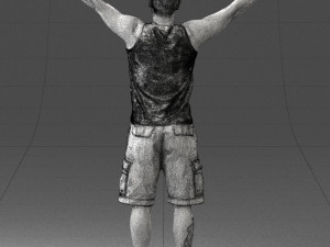 000120 Man with Arms Raised 0225 Model 3D