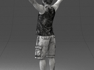 000120 Man with Arms Raised 0225 Model 3D