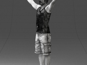 000120 Man with Arms Raised 0225 Model 3D
