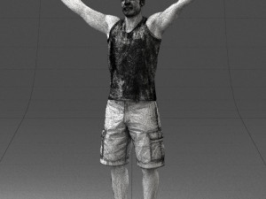 000120 Man with Arms Raised 0225 Model 3D