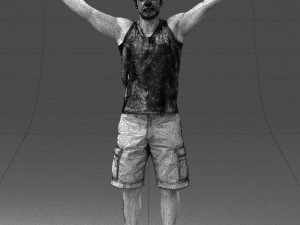 000120 Man with Arms Raised 0225 Model 3D