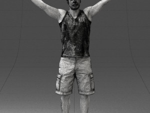 000120 Man with Arms Raised 0225 Model 3D