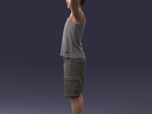 000120 Man with Arms Raised 0225 3dp 3D Print Model