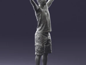 000120 Man with Arms Raised 0225 3dp 3D Print Model