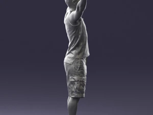 000120 Man with Arms Raised 0225 3dp 3D Print Model