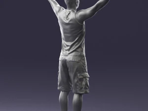 000120 Man with Arms Raised 0225 3dp 3D Print Model