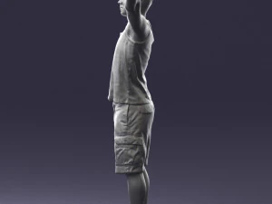 000120 Man with Arms Raised 0225 3dp 3D Print Model