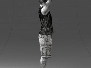 000120 Man with Arms Raised 0225 3dp 3D Print Model