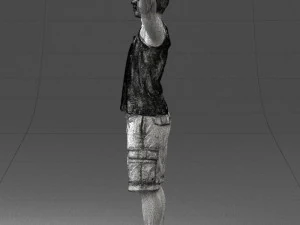 000120 Man with Arms Raised 0225 3dp 3D Print Model