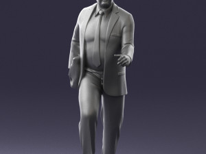000121 Businessman Walking with Bag 0226 Modelo 3D
