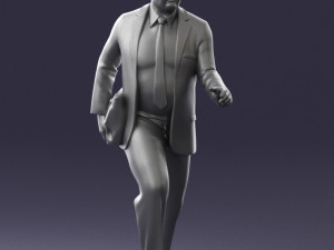000121 Businessman Walking with Bag 0226 Modelo 3D