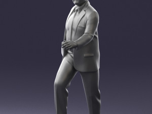 000121 Businessman Walking with Bag 0226 Modelo 3D