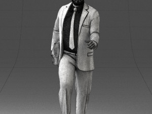 000121 Businessman Walking with Bag 0226 Modelo 3D