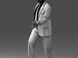 000121 Businessman Walking with Bag 0226 Modelo 3D